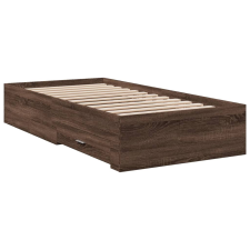 vidaXL barna tölgyszínű szerelt fa ágykeret 75 x 190 cm (3280446) ágy és ágykellék