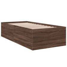 vidaXL barna tölgyszínű szerelt fa ágykeret 75 x 190 cm (3280985) ágy és ágykellék