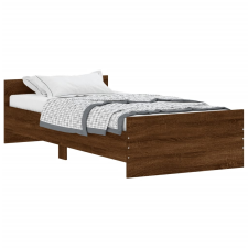 vidaXL barna tölgyszínű szerelt fa ágykeret 90 x 190 cm (835945) ágy és ágykellék