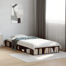 vidaXL barna tölgyszínű szerelt fa ágykeret 90 x 200 cm (3280523) ágy és ágykellék