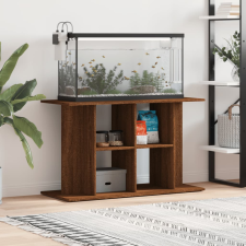 vidaXL barna tölgyszínű szerelt fa akváriumi állvány 100x40x60 cm halfelszerelések