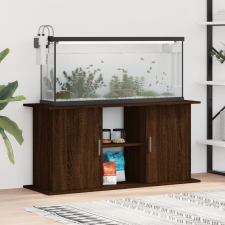 vidaXL Barna tölgyszínű szerelt fa akváriumi állvány 121x41x58 cm halfelszerelések
