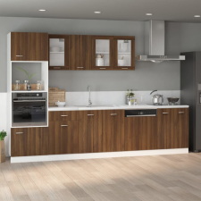 vidaXL barna tölgyszínű szerelt fa alsó mosogatószekrény 80x46x81,5 cm bútor