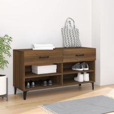 vidaXL barna tölgyszínű szerelt fa cipősszekrény 102 x 35 x 55 cm bútor