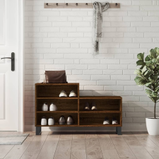 vidaXL barna tölgyszínű szerelt fa cipősszekrény 102x36x60 cm bútor