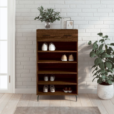 vidaXL barna tölgyszínű szerelt fa cipősszekrény 60x35x105 cm bútor