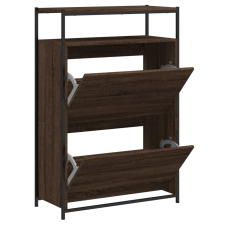 vidaXL barna tölgyszínű szerelt fa cipősszekrény 75 x 34 x 112 cm (840038) bútor