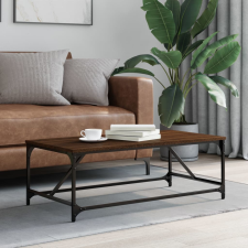 vidaXL barna tölgyszínű szerelt fa dohányzóasztal 100 x 50 x 35 cm bútor