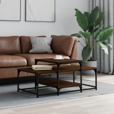 vidaXL barna tölgyszínű szerelt fa dohányzóasztal 102 x 60 x 45 cm bútor