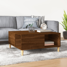 vidaXL barna tölgyszínű szerelt fa dohányzóasztal 80x80x36,5 cm bútor