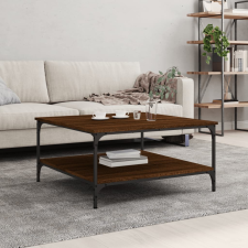 vidaXL barna tölgyszínű szerelt fa dohányzóasztal 80x80x40 cm bútor