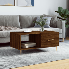 vidaXL barna tölgyszínű szerelt fa dohányzóasztal 90 x 50 x 40 cm bútor
