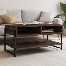 vidaXL barna tölgyszínű szerelt fa dohányzóasztal 90 x 50 x 45 cm bútor