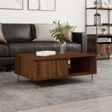 vidaXL barna tölgyszínű szerelt fa dohányzóasztal 90 x 60 x 35 cm bútor