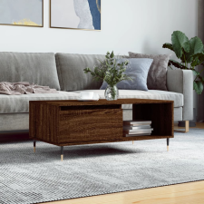 vidaXL barna tölgyszínű szerelt fa dohányzóasztal 90x50x36,5 cm bútor