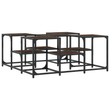 vidaXL barna tölgyszínű szerelt fa dohányzóasztal 91x91x40 cm (839077) bútor