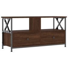 vidaXL barna tölgyszínű szerelt fa és vas TV-szekrény 90x33x45 cm (831797) bútor