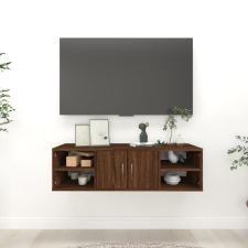 vidaXL barna tölgyszínű szerelt fa fali polc 104 x 30 x 29 cm bútor