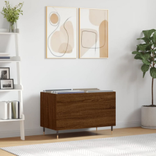 vidaXL barna tölgyszínű szerelt fa hanglemezszekrény 74,5x38x48 cm bútor
