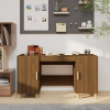 vidaXL Barna tölgyszínű szerelt fa íróasztal 140 x 50 x 75 cm