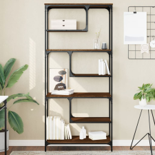 vidaXL barna tölgyszínű szerelt fa könyvespolc 81 x 36 x 176 cm bútor