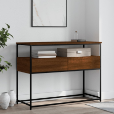 vidaXL barna tölgyszínű szerelt fa tálalóasztal 100x40x75 cm bútor