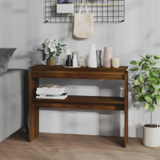 vidaXL barna tölgyszínű szerelt fa tálalóasztal 102 x 30 x 80 cm bútor