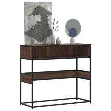 vidaXL barna tölgyszínű szerelt fa tálalóasztal 90x35x80 cm bútor
