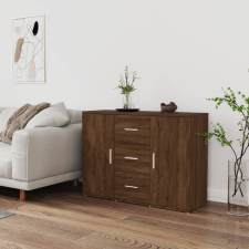 vidaXL barna tölgyszínű szerelt fa tálalószekrény 91 x 29,5 x 65 cm bútor