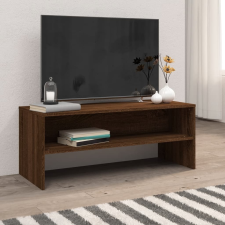 vidaXL barna tölgyszínű szerelt fa TV-szekrény 100 x 40 x 40 cm bútor