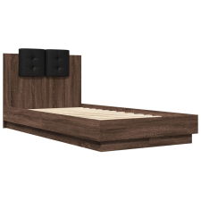 vidaXL barna tölgyszínű szövet ágykeret 75 x 190 cm (3209981) ágy és ágykellék