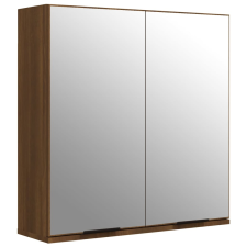 vidaXL barna tölgyszínű tükrös fürdőszobaszekrény 64 x 20 x 67 cm (817068) fürdőszoba bútor
