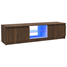vidaXL barna tölgyszínű TV-szekrény LED-lámpákkal 120x30x35,5 cm (815710) bútor