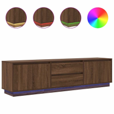 vidaXL barna tölgyszínű TV-szekrény LED-lámpákkal 193,5x41x50 cm (3328441) bútor