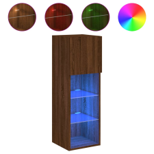 vidaXL barna tölgyszínű TV-szekrény LED-lámpákkal 30,5x30x90 cm (837013) bútor
