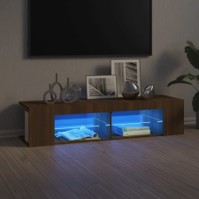 vidaXL barna tölgyszínű TV-szekrény LED-világítással 135 x 39 x 30 cm bútor