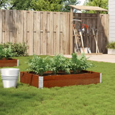 vidaXL barna tömör fenyőfa kerti növénytartó 120 x 80 cm kerti tárolás