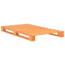 vidaXL barna tömör fenyőfa raklap ágykeret 100 x 200 cm (285263) ágy és ágykellék