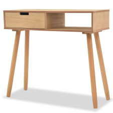 vidaXL barna, tömör fenyőfa tálalóasztal 80 x 30 72 cm bútor