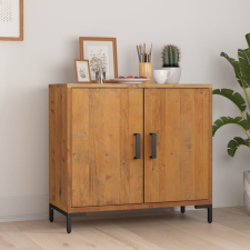 vidaXL barna tömör újrahasznosított fenyőfa tálalószekrény 75x35x70 cm bútor