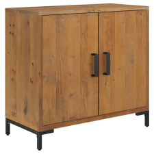 vidaXL barna tömör újrahasznosított fenyőfa tálalószekrény 75x35x70 cm (349923) bútor