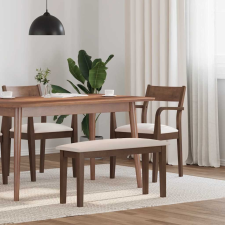 vidaXL barna tömörfa gumiból pad 90 cm bútor