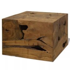 vidaXL barna, valódi tíkfa dohányzóasztal 50 x 35 cm bútor