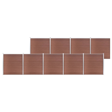 vidaXL barna WPC kerítéspanel 1564 x 186 cm kerti dekoráció