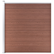 vidaXL barna WPC kerítéspanel 180 x 186 cm kerti dekoráció