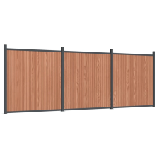 vidaXL barna WPC kerítéspanel 526 x 186 cm (3282800) kerti bútor