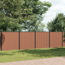 vidaXL barna WPC kerítéspanel 872 x 186 cm építőanyag