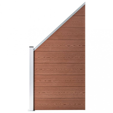vidaXL barna WPC kerítéspanel 95 x (105-180) cm kerti bútor