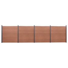vidaXL barna WPC kerítéspanelszett 699 x 186 cm építőanyag