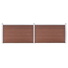 vidaXL barna WPC kerti kerítés 353 x 106 cm kerti dekoráció